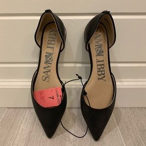 Sam & Libby Pointed Toe D'orsay Flats